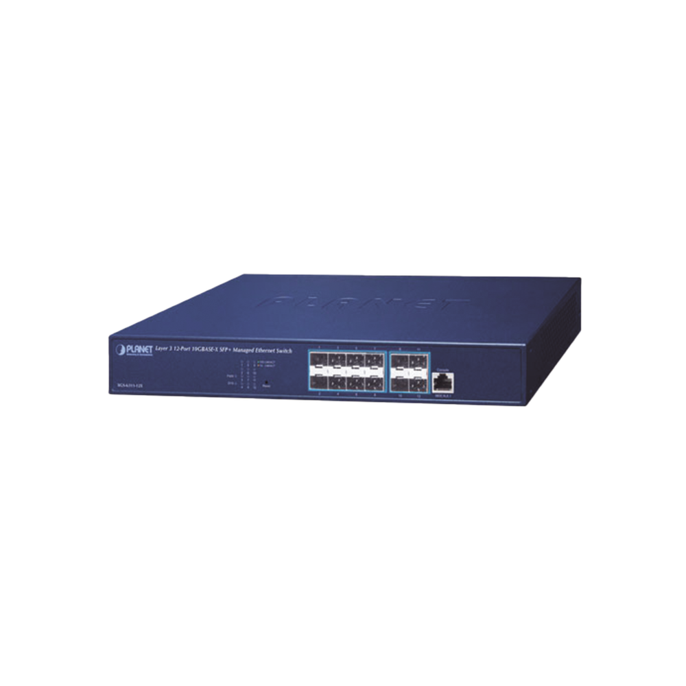 Switch Administrable Capa 3, 12 Puertos SFP+ 10G BASE-X, 1 Puerto de Consola RJ45.