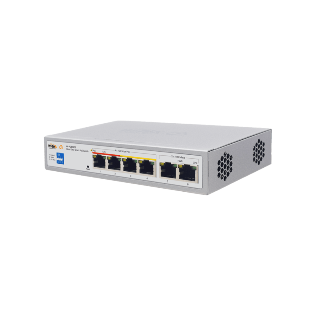 Switch PoE / Administración en la nube / Con 4 puertos 10/100 Mbsp PoE af/at / 2 Puertos Uplink 10/100 MBPS / Presupuesto 60 W / PoE hasta 250 metros / Soporta protocolo ONVIF - Image 2