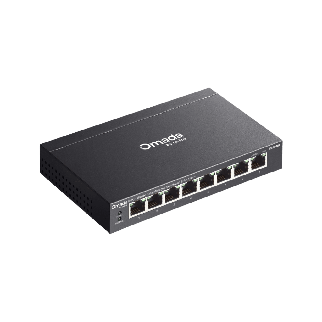 Switch Gigabit Easy Managed 8 Puertos / PoE+ 64W / Cloud Management Omada / 16 Gbps Switching / Fanless / Desktop-Wall Mount - Image 5