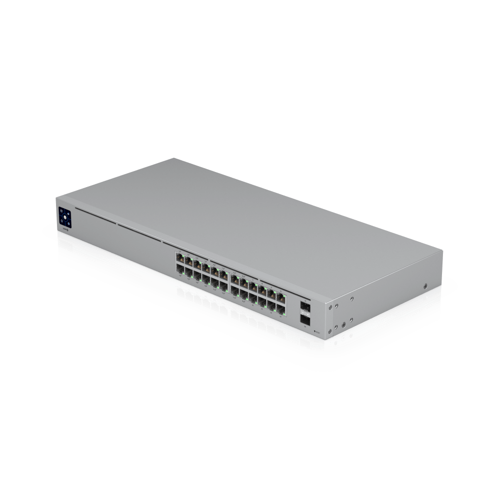 Switch UniFi Capa 2 / 24 Puertos Gigabit / 16 Puertos PoE+ 802.3af/at / 95W Total / 2 Puertos SFP 1G / Pantalla LCM / Sin Ventilador - Image 6