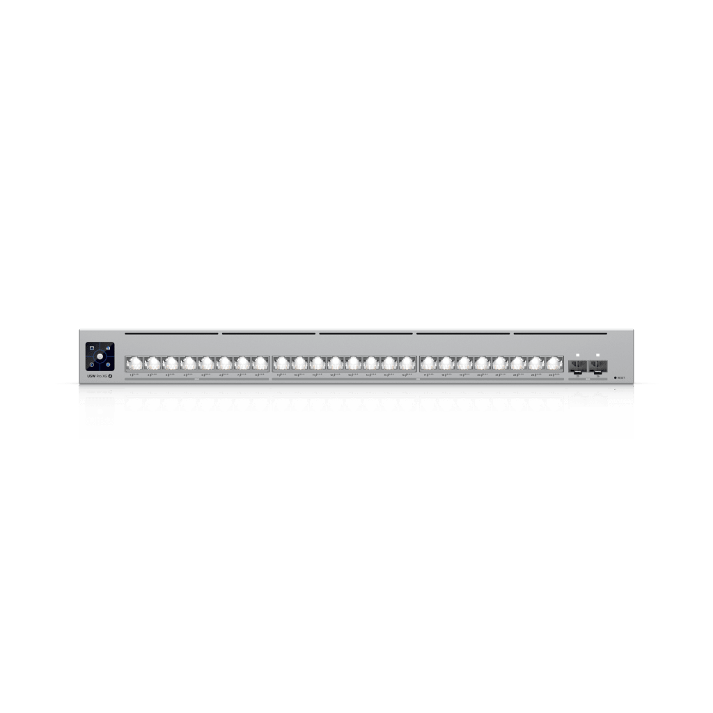 UniFi Switch USW-Pro-XG-24-PoE / Capa 3 / 24 puertos PoE+++ (16 × 10 GbE, 8 × 2,5 GbE) + 2 puertos SFP28 25 G / 720 W PoE total - Image 2