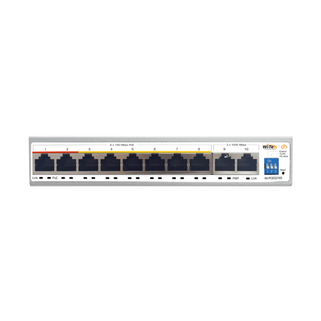 Switch PoE / Administración en la nube / Con 8 puertos 10/100 Mbsp PoE af/at / 2 Puertos Uplink 10/100/1000 Mbps / Presupuesto 100 W / PoE hasta 250 metros / Soporta protocolo ONVIF - Image 4