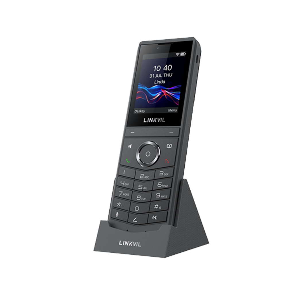 Teléfono IP Wi-Fi Portátil / Pantalla Color 2.4" 240x320 / Wi-Fi 6 Dual-Banda / Bluetooth 5.0 / Batería 3000mAh 13h Talk / Video H.264 4CIF / Resistencia Caídas 1.8m (5.9 ft) / Conferencia 6 Vías / USB Type-C - Image 3