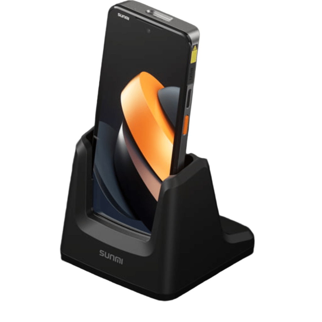 Base de Carga Individual / Docking Station / Pogo Pins / Compatible SUNMI L3 / Protecci?n USB-C / Antideslizante / LED Indicador