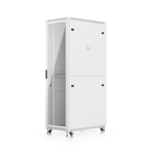 UACC Rack Cabinet 42U (600 × 1000 mm) – Gabinete de Piso Totalmente Ensamblado con Ventiladores Integrados, Paneles Removibles, Ruedas con Seguro y Puerta Frontal de Vidrio Templado