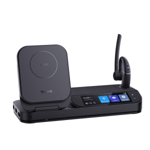 Auricular Bluetooth BH71 con Workstation de Yealink Con Pantalla Táctil de 3" con Cancelación de Ruido y Carga Inalámbrica para Smartphone