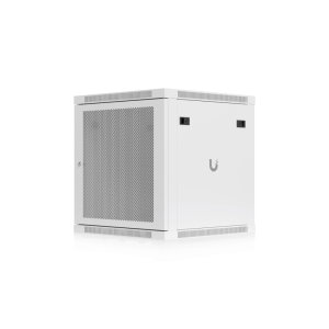 UACC Rack Cabinet 12U (598 x 600 mm) - Gabinete Cerrado para Montaje en Pared con Puerta Frontal Perforada, Totalmente Ensamblado con Ventiladores Integrados y Paneles Removibles
