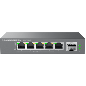 Switch de Red Multi-Gigabit No Administrable / 5 Puertos de2.5 Gbps (4 PoE) / Puerto SFP+ Fibra 1 o 10 Gbps / Montaje en Escritorio o Pared / Plug-and-Play / Tecnología Verde