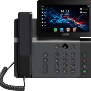 Teléfono IP Empresarial V66 Prime, Pantalla Táctil Color 7 Pulgadas, Audio HD Opus, Video 1080p, Wi-Fi 6, Bluetooth 5.4, 20 Líneas SIP, 6-Way Conference, PoE, Material Antibacterial