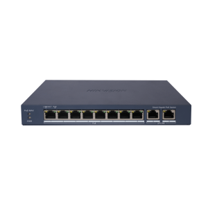 Switch Gigabit PoE+ / Administrable / 8 Puertos Gigabit PoE+ / 2 Puertos Gigabit / Configuración Nube Hik-Partner Pro / Modo Extendido hasta 300 Metros / 110 W
