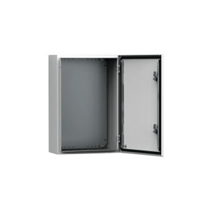 Gabinete de Uso Exterior MAS 600 x 600 x 300 mm NEMA 4/12/13; IP66; IK10 de Acero Dulce 1.5 mm con Platina de Montaje Incluida Color Gris Claro