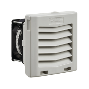 Ventilador Con Filtro de Montaje Lateral HF04, Con Flujo de Aire de 21 CFM, 115 Vca, Color Gris Claro