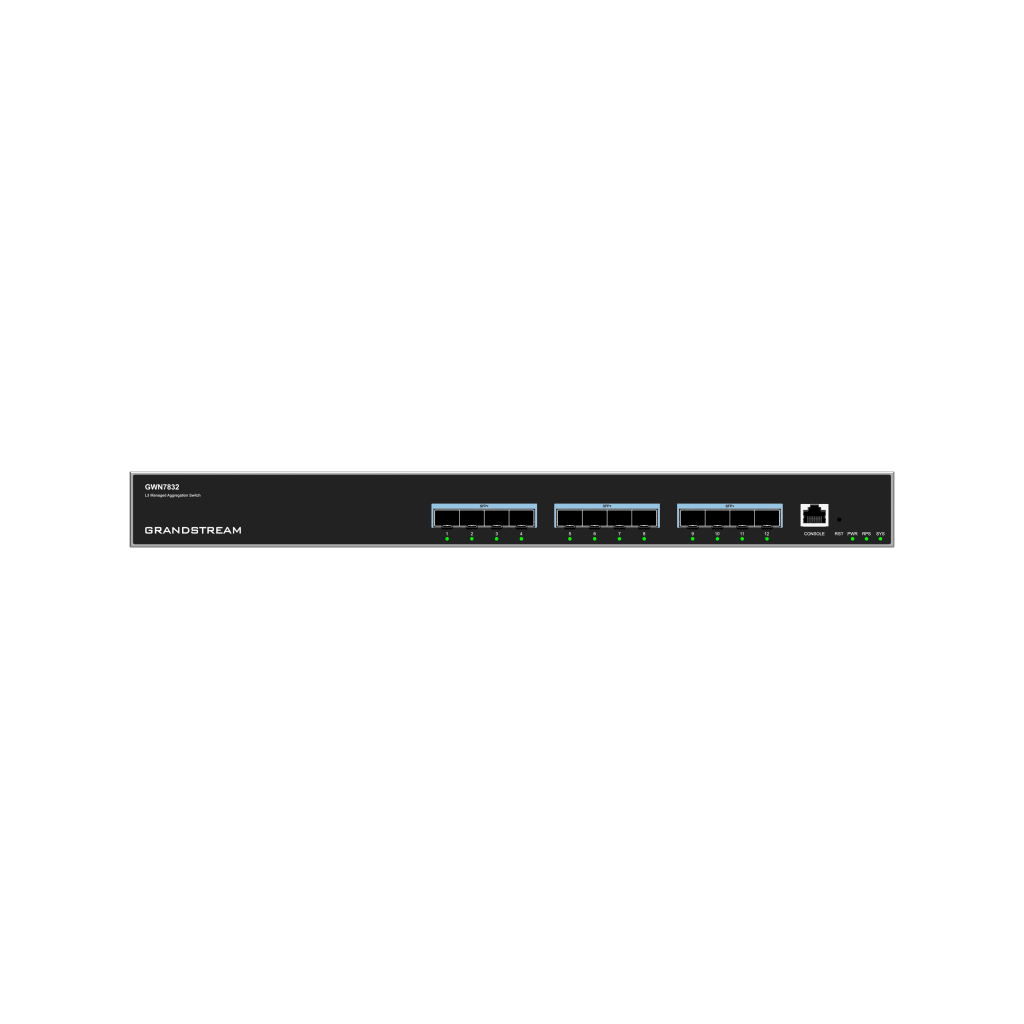 Switch de Agregación Capa 3 / 12 Puertos 10Gigabit SFP+ / QoS Integrada / Soporte IPv6 e IPv4 / Seguridad Avanzada / Stacking /