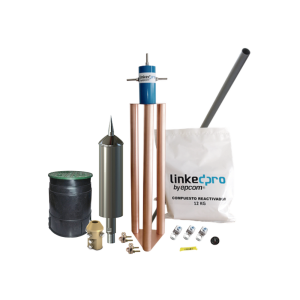 Kit Pararrayo PDC Flash Captor, Avance de Cebado:15 µs. Diámetro de Protección Máx: 70 m. Incluye Electrodo y Accesorios p/Torre.