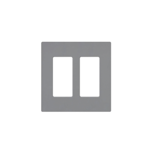 Tapa Color Gris para interruptor o dimmer Lutron, 2 gang, limpio y moderno