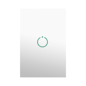 (ZWAVE) Interruptor On/Off panel táctil touch inalámbrico Zwave Plus 1 boton. No requiere cable neutro, Compatible con Hubitat HC8, Álula M2M, otros