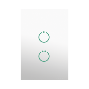 (ZWAVE) Interruptor On/Off panel táctil touch inalámbrico Zwave Plus 2 botones. Compatible con Hubitat HC8, Álula M2M, otro