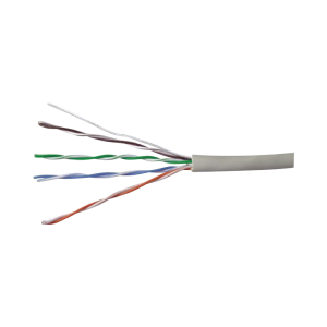 1 Metro Cable UTP de Cobre, Gris, Categoría 5e (24 AWG), PVC (CM), de 4 Pares.