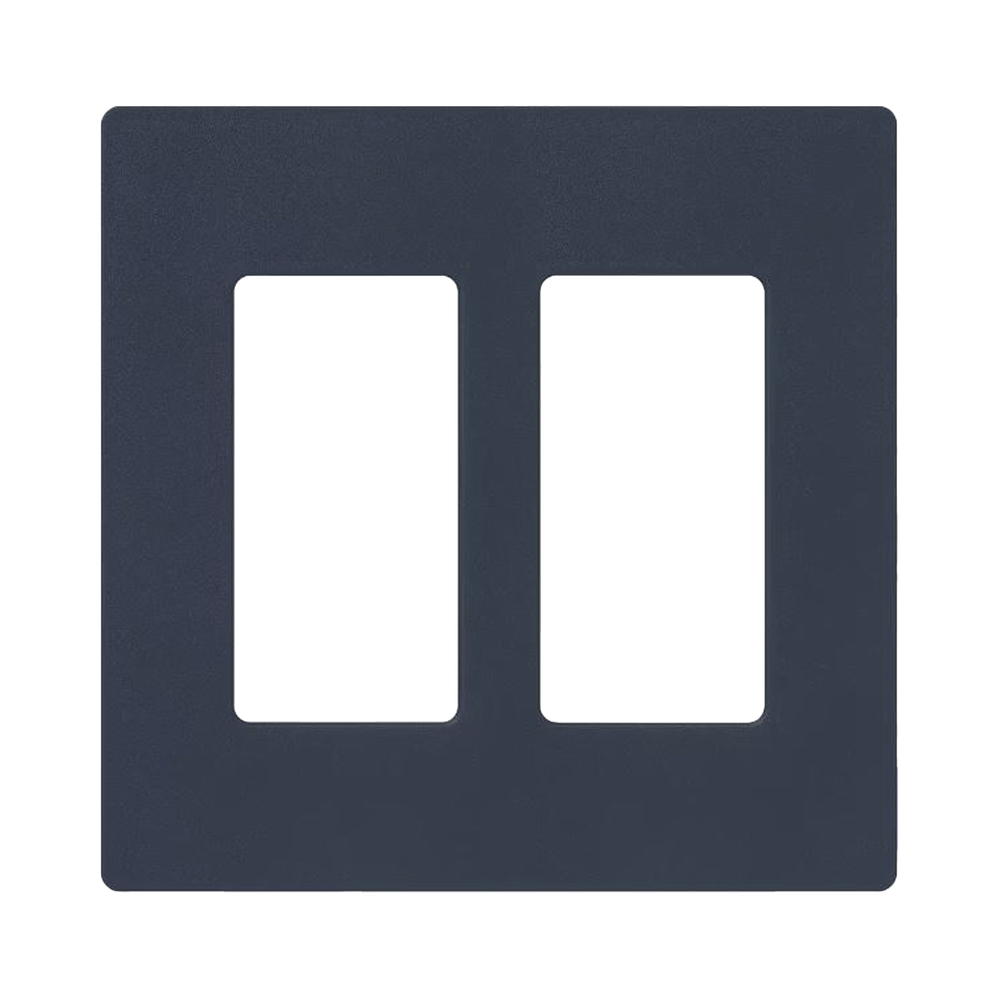 Tapa Color Deap Sea Satin para interruptor o dimmer Lutron, 2 gang, limpio y moderno