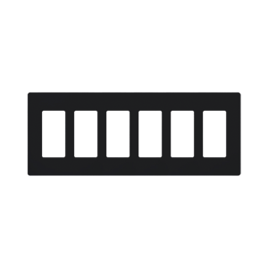 Placa 6 espacios pata dimmer o apagadores Lutron