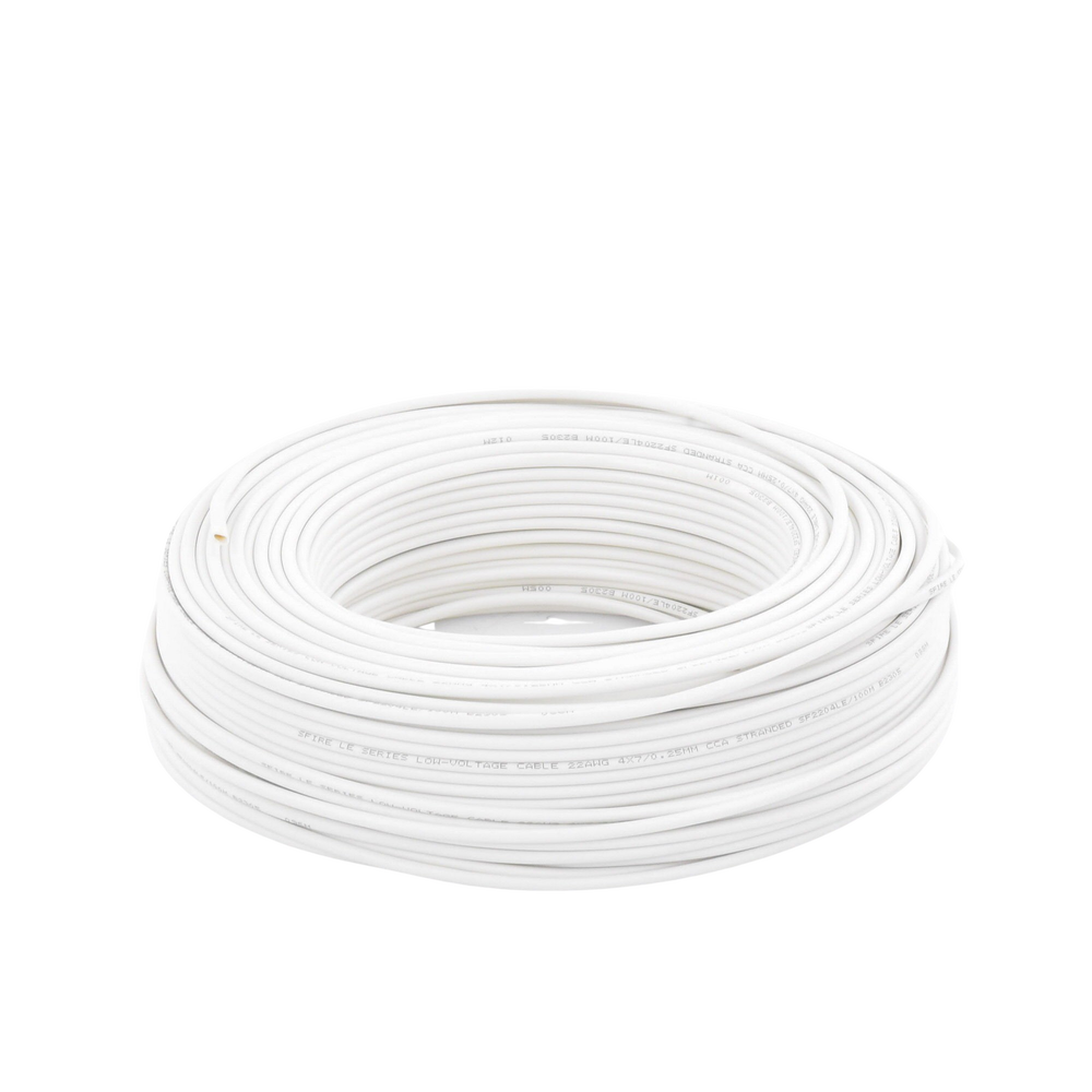 Bobina de 100 Metros (328.08 Pies) / Cable de CCA / 4 x 22 AWG / Tipo Aluminio Revestido de Cobre / Aplicaciones en Alarmas de Intrusión / Automatización - Image 2