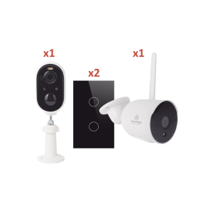 (Wifi) KIT 2 camaras Wifi y 2 apagadores inteligentes Wifi