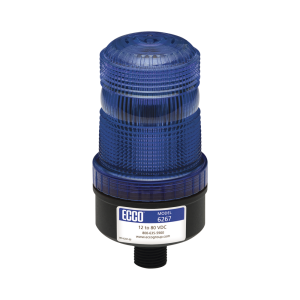 Mini baliza de LED color azul montaje permanente SAE Clase III