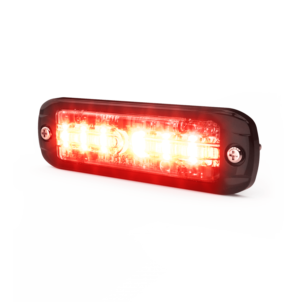 Luz Auxiliar de 18 LEDS, Tricolor Rojo/Azul/Blanco, Lente transparente, Bisel Negro - Image 2