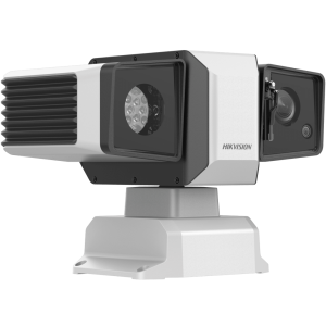 Punta de Poste IP Dual / PTZ 4 Megapixel (40X Zoom) + Panorámica 4 Megapixel (4 mm) / 500 mts IR Laser / IP67 / IK10 / EIS / WDR 150 dB / Wiper / Anticorrosión (NEMA 4X)