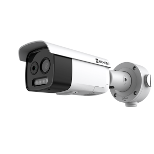 HIKMICRO Cámara Bala Dual Térmica y Óptica/ 5MP Óptica + 256×192 Térmica / IA para Detección Humana 84m y Vehicular 210m / Alarma por Temperatura -20°C a 150°C / Detección de Fuego y Fu