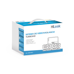 KIT TurboHD 1080p / DVR 8 canales con H.265+ / 4 Cámaras Bala Metálicas / Fuente de Poder / Accesorios de Instalación