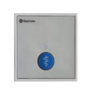 Módulo de Botón para Empotrar / 1 Tecla Iluminada con Realimentación Táctil y Audible / Lector RFID 125KHz Integrado / Comunicación RS485 / Señalización Luminosa de Estado de Alarma y Presencia Médic
