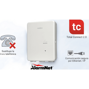 Comunicador Modular Avanzado / Comunicación Internet vía Ethernet o Wi-Fi Opcional / Compatible con Paneles VISTA y Competitivos / Soporte IP Dinámico o Estático / Sin Batería de Respaldo / Certificaciones UL y CAN/ULC