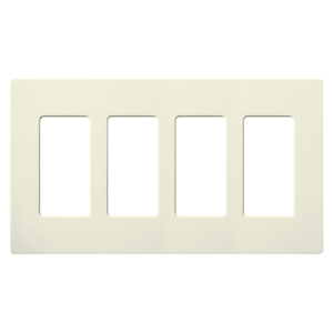 Placa de pared 3 espacios, color blanco, para atenuador (dimmer), switch ó control remoto PICO inalámbrico.