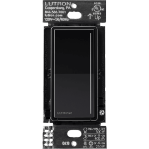 (RadioRa3) Atenuador táctil Sunnata Dimmer PRO color negro brillante , requiere cable neutro / soporta 250W LED