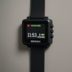 Reloj Receptor Inalámbrico de Muñeca / Display LCD a Color / Batería Recargable / Indicación Visual y Acústica de Alarmas / Almacena hasta 3000 Caracteres / Conexión Inalámbrica por Radiofrecuencia