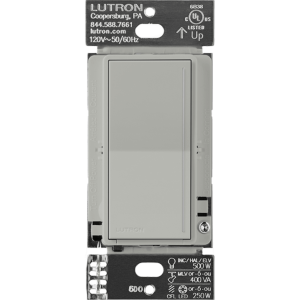 (RadioRa3) )Atenuador (dimmer) Auxiliar de pared, compañero de atenuadores multilocación. Usar en 3 vías o escalera.