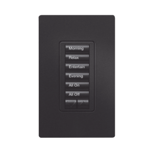 (RadioRA2) Teclado Seetouch Hibrido 6 botones, 2 botones subir/bajar, programe escenas diferentes en cada botón,puede instalarse en un interruptor de luz.