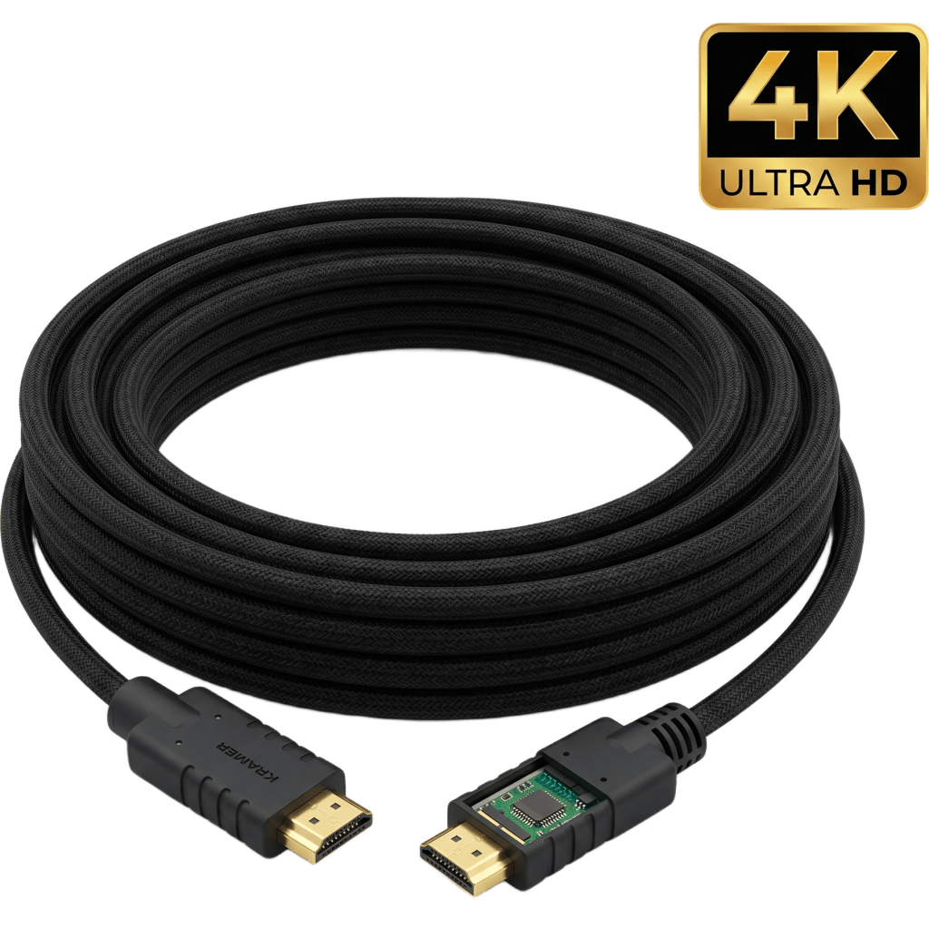 Cable HDMI Activo 4K a 60Hz | HDR, Triple Blindaje, K-Lock | CA-HM (20 mts / 66 ft)