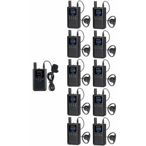 Kit para guía turístico de 1 transmisor y 10 receptores