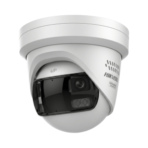 [PROTECCIÓN ACTIVA] Turret IP Panorámica 16  Megapixel / 180° / Imagen a Color 24/7 / PoE / WDR 130° / IP67 / ACUSENSE / Protección Activa (Luz Estroboscópica y Alarma Audible) / MicroSD