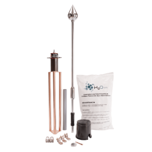 Kit Pararrayo con Punta de Aluminio con Avance de Cebado de 60 m. y Accesorios de Instalación en Torre.