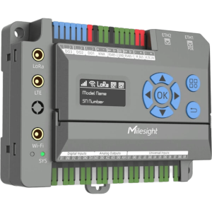 Gateway IoT LoRaWAN para Automatización de Edificios / Quad-Core 1.5 GHz / 8 Canales LoRaWAN / 2,000 Dispositivos / Edge Computing / 4G LTE / KNX + BACnet + Modbus / RS485 + M-Bus