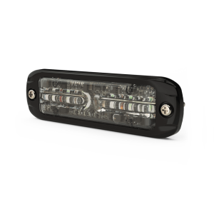 Luz Auxiliar de 18 LEDS, Tricolor Rojo/Azul/Blanco, Lente transparente, Bisel Negro
