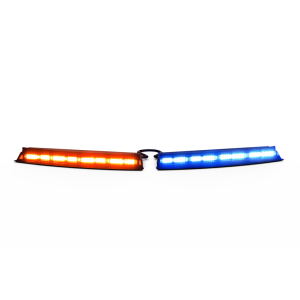Visera Interior Universal Tricolor Rojo/Azul/Blanco 144 LED Con Luces De Penetración Sin Bracket, Necesario agregar CZMATSIBSYS