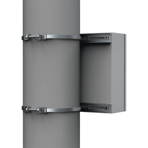 Kit de Fijación para Postes / Enclosure Pole Fixation / Acero Galvanizado / Carga Máxima 900 N / Diámetro Poste 80-250 mm (3.15-9.84 in) / 2 Perfiles + Accesorios
