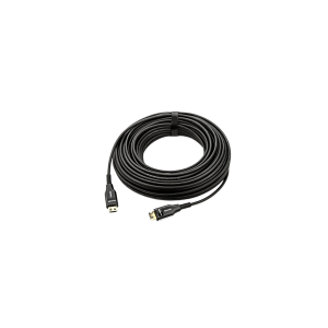 Cable Optico HDMI Híbrido | 4K@60Hz 18 Gbps | 30 m | Fibra OM3 + Cobre | LSHF | Bañado Oro 24K | HDCP 2.2 | HDR | ARC | CEC
