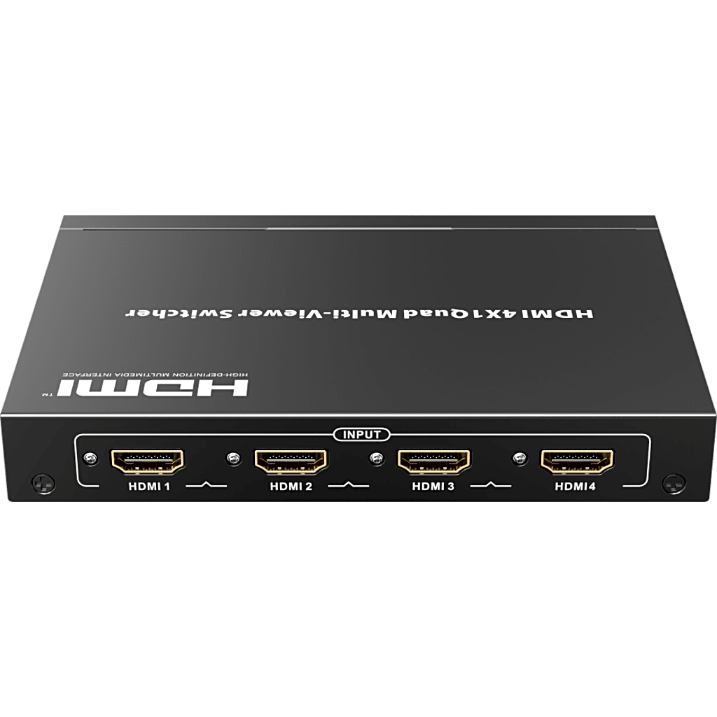 MATRICIAL DE VIDEO HDMI 4X1 (Divisor) | 4 Entradas a 1 Salida HDMI | 1080p @ 60Hz | Diferentes modos de Display | Pantalla completa, Modo Dual, Modo Quad | Conmutación por Botón o Control Remoto | Botón de Control de audio - Image 5
