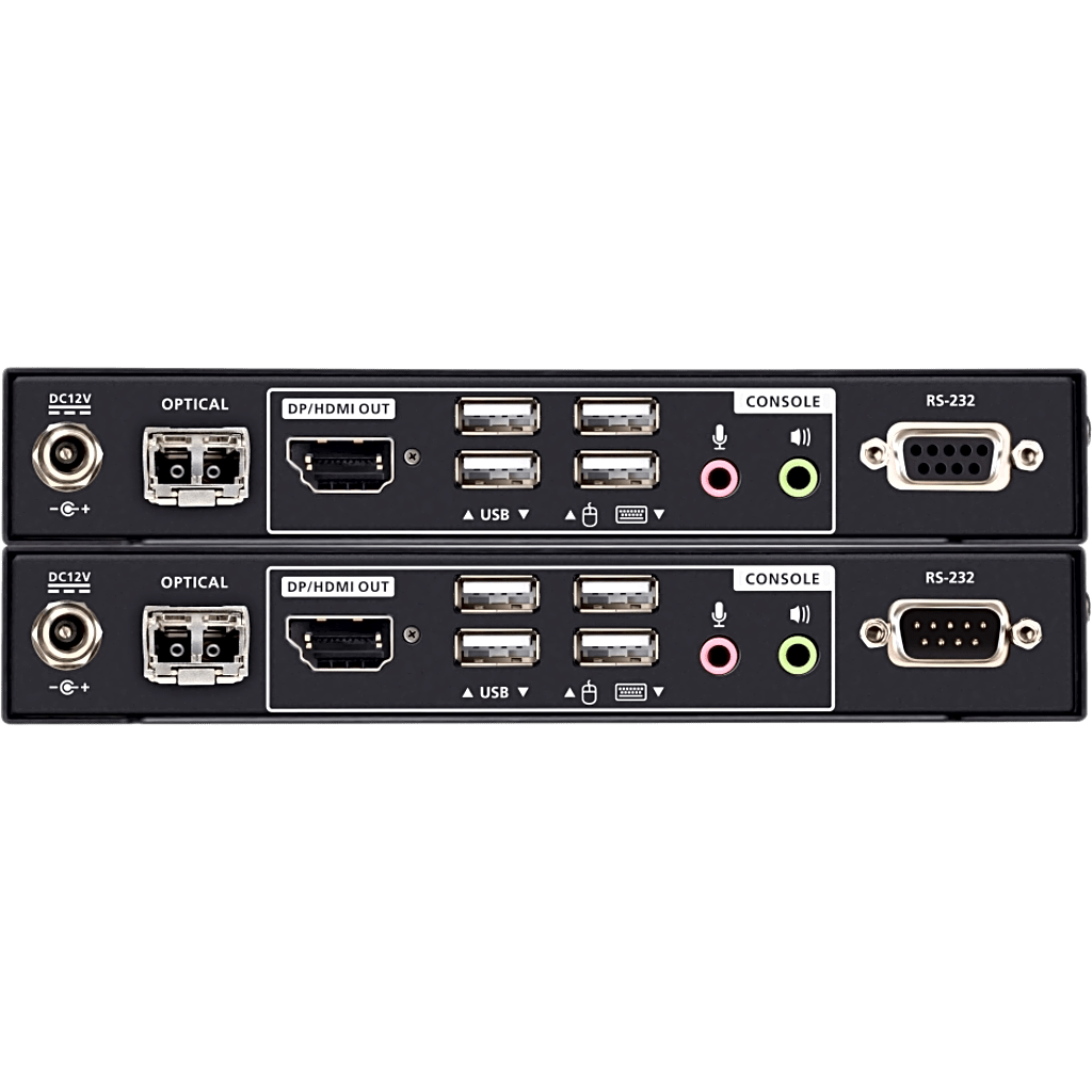 Extensor KVM Óptico USB True 4K | DisplayPort-HDMI | 300 m (984.3 ft) | Resolución 4K @ 60 Hz 4:4:4 | HDR10 | RS-232 | USB 2.0 | Audio Estéreo y Embebido | SFP+ 10 Gbps - Imagen 3