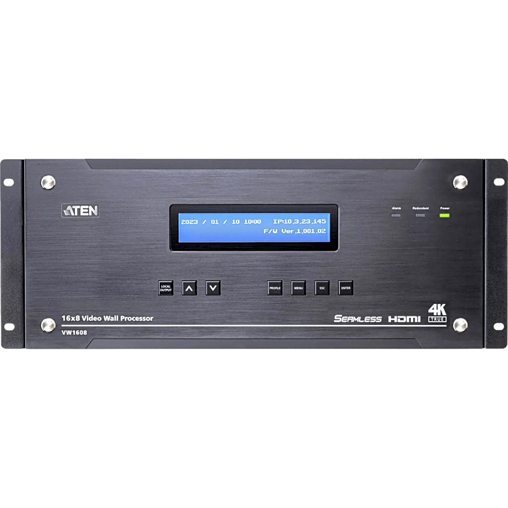 Procesador de Video Wall Modular 4U / 16 Entradas 8 Salidas / True 4K@60Hz / FPGA / H.265-H.264 / Redundancia Dual PSU / Encadenamiento Respaldo-Expansión / Control Remoto Web GUI / RS-232 / Ethernet - Imagen 2